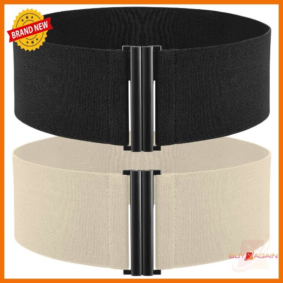 Wide Elastic Waist Belt Vintage Stretch Corset Cinch for Dresses